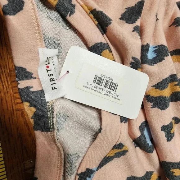 NWT Melissa Leopard Print Short Sleeve Plus Size 3XL Top - Picture 4 of 8